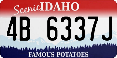 ID license plate 4B6337J