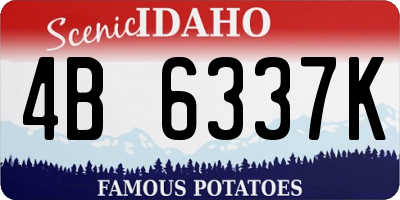 ID license plate 4B6337K