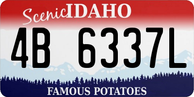 ID license plate 4B6337L