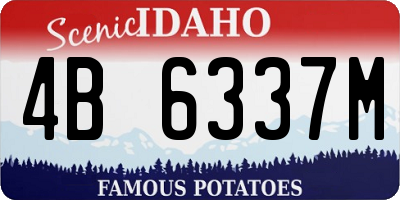 ID license plate 4B6337M
