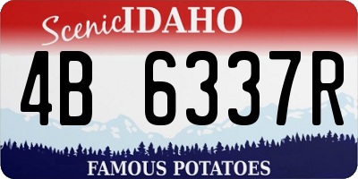 ID license plate 4B6337R