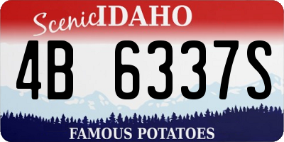 ID license plate 4B6337S