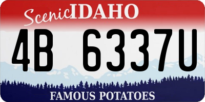 ID license plate 4B6337U