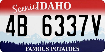 ID license plate 4B6337V