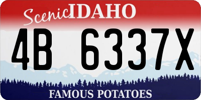 ID license plate 4B6337X
