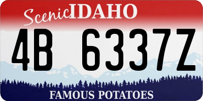 ID license plate 4B6337Z