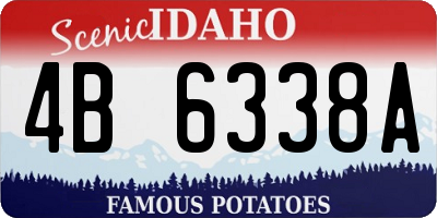 ID license plate 4B6338A
