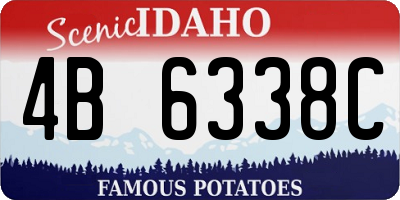 ID license plate 4B6338C