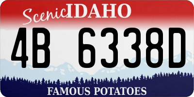 ID license plate 4B6338D