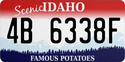 ID license plate 4B6338F