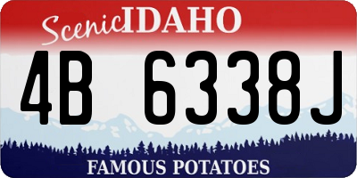 ID license plate 4B6338J