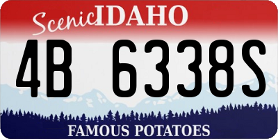 ID license plate 4B6338S