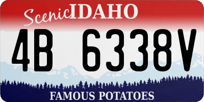 ID license plate 4B6338V