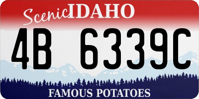 ID license plate 4B6339C
