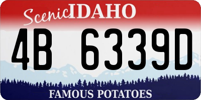 ID license plate 4B6339D
