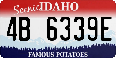 ID license plate 4B6339E