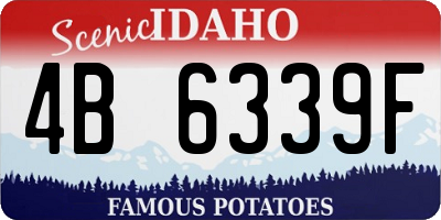 ID license plate 4B6339F