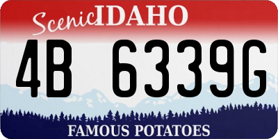 ID license plate 4B6339G