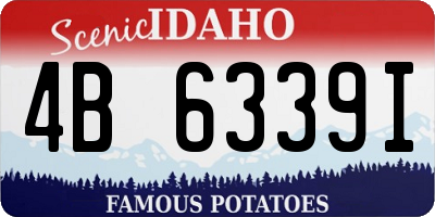 ID license plate 4B6339I