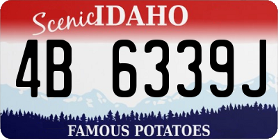 ID license plate 4B6339J