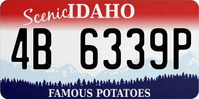 ID license plate 4B6339P