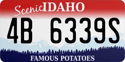 ID license plate 4B6339S