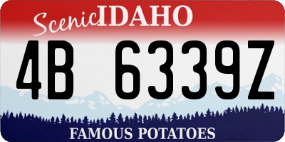 ID license plate 4B6339Z