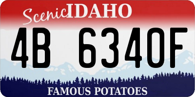 ID license plate 4B6340F