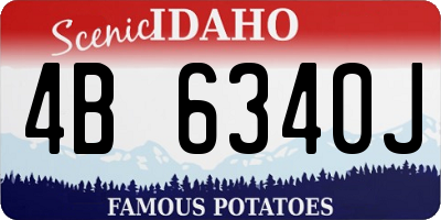 ID license plate 4B6340J