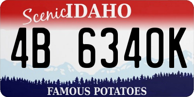 ID license plate 4B6340K