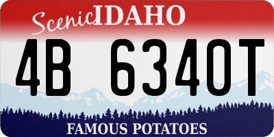 ID license plate 4B6340T