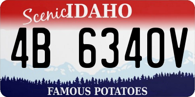 ID license plate 4B6340V