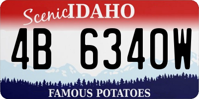 ID license plate 4B6340W