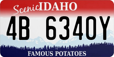 ID license plate 4B6340Y