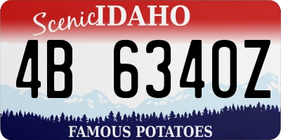 ID license plate 4B6340Z