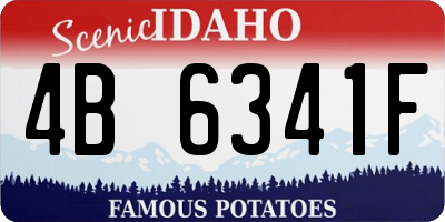 ID license plate 4B6341F
