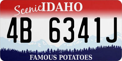 ID license plate 4B6341J