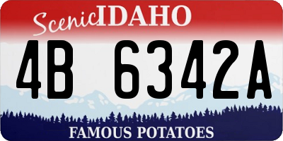 ID license plate 4B6342A