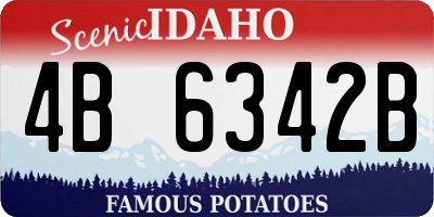 ID license plate 4B6342B