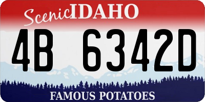 ID license plate 4B6342D