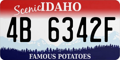 ID license plate 4B6342F