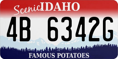 ID license plate 4B6342G