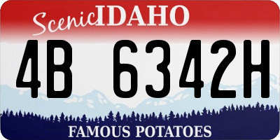 ID license plate 4B6342H