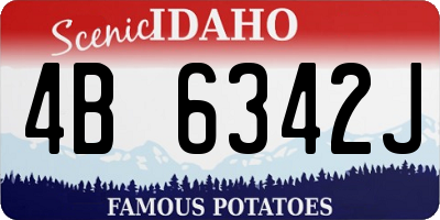 ID license plate 4B6342J