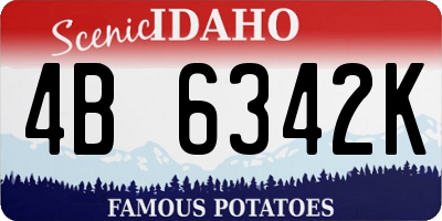 ID license plate 4B6342K
