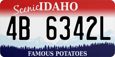ID license plate 4B6342L