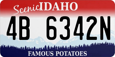 ID license plate 4B6342N