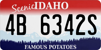ID license plate 4B6342S