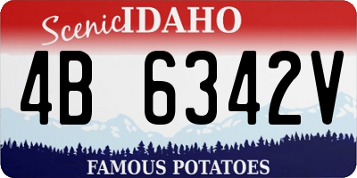 ID license plate 4B6342V