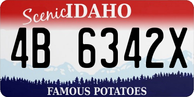 ID license plate 4B6342X